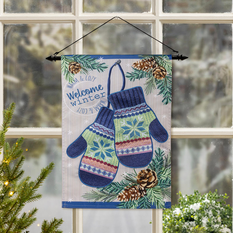 Drapeau de jardin Winter Mittens