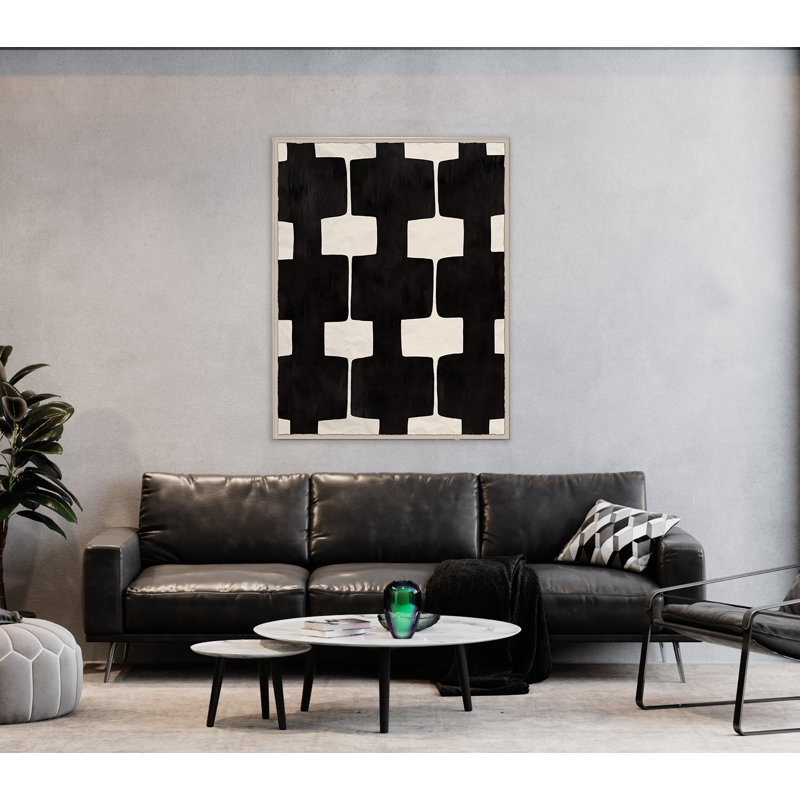Black And White Abstract 4 Print by Paule Marrot, Acrylic Box, 56" H x 44" W x 1.25" D