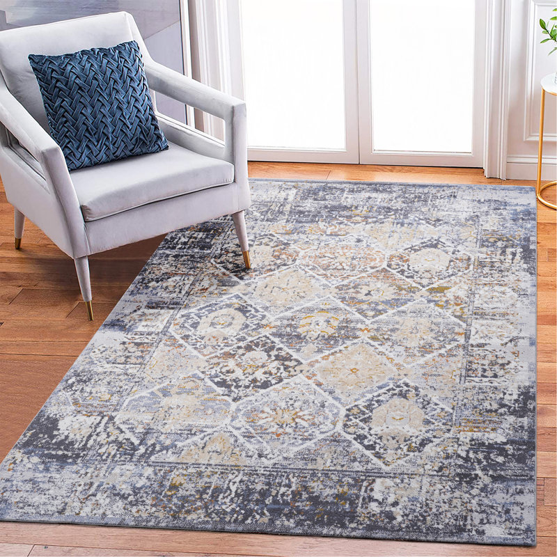 5X7 Multi /Traditional Non-Shedding Living Room Bedroom Dining Home Office Stylish And Stain Resistant Area Rug