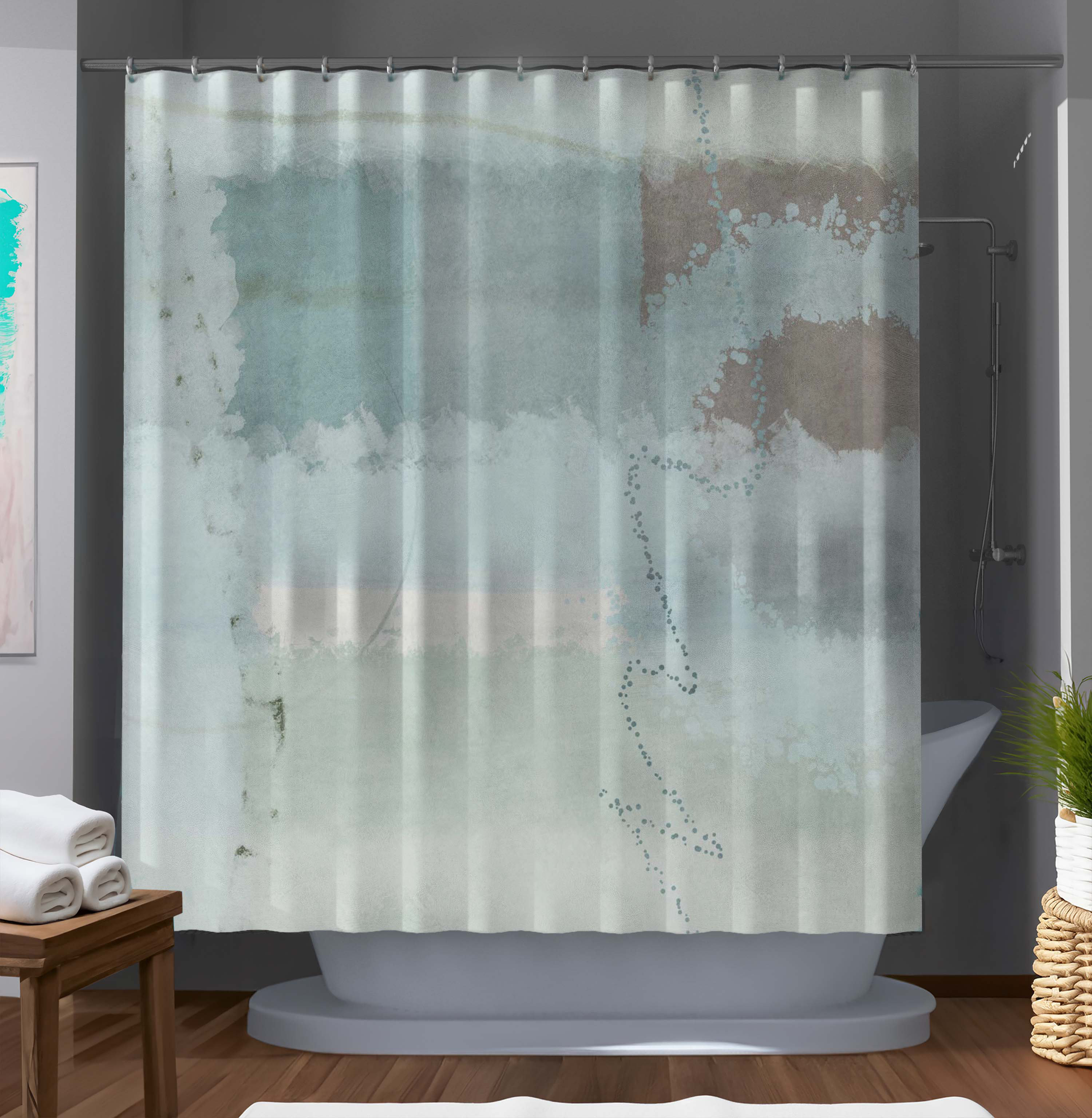 East Urban Home Zola Abstract Shower Curtain Wayfair