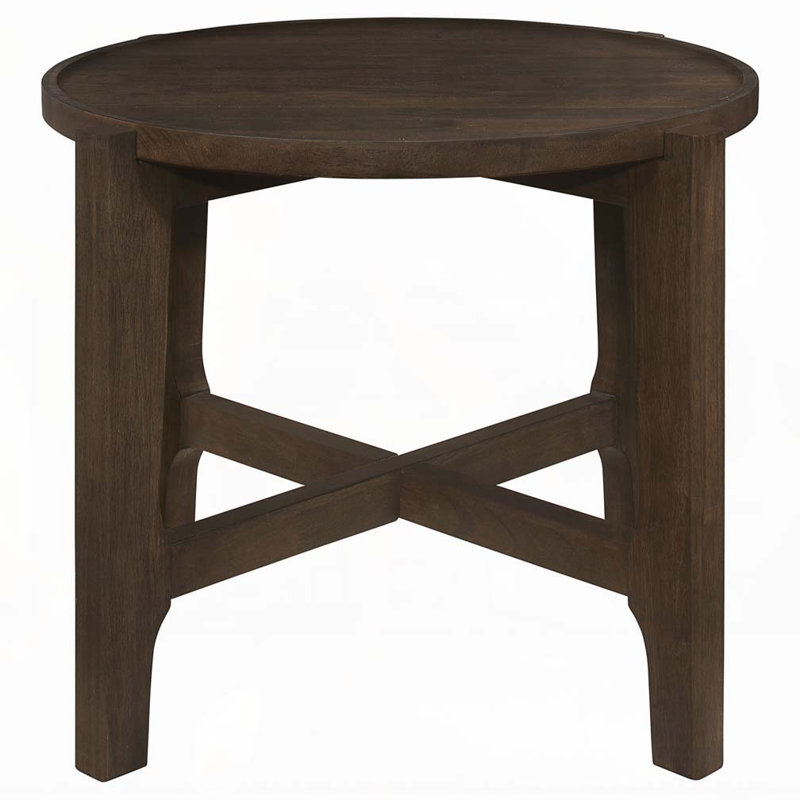 Mavis Dark Brown Round End Table