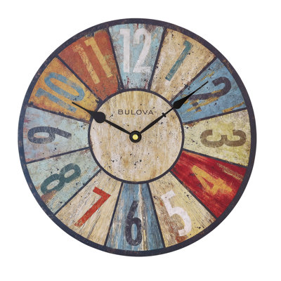Horloge murale multicolore Sylvan II 13 po F0836ED920BB4FA7BC242E82090BC564