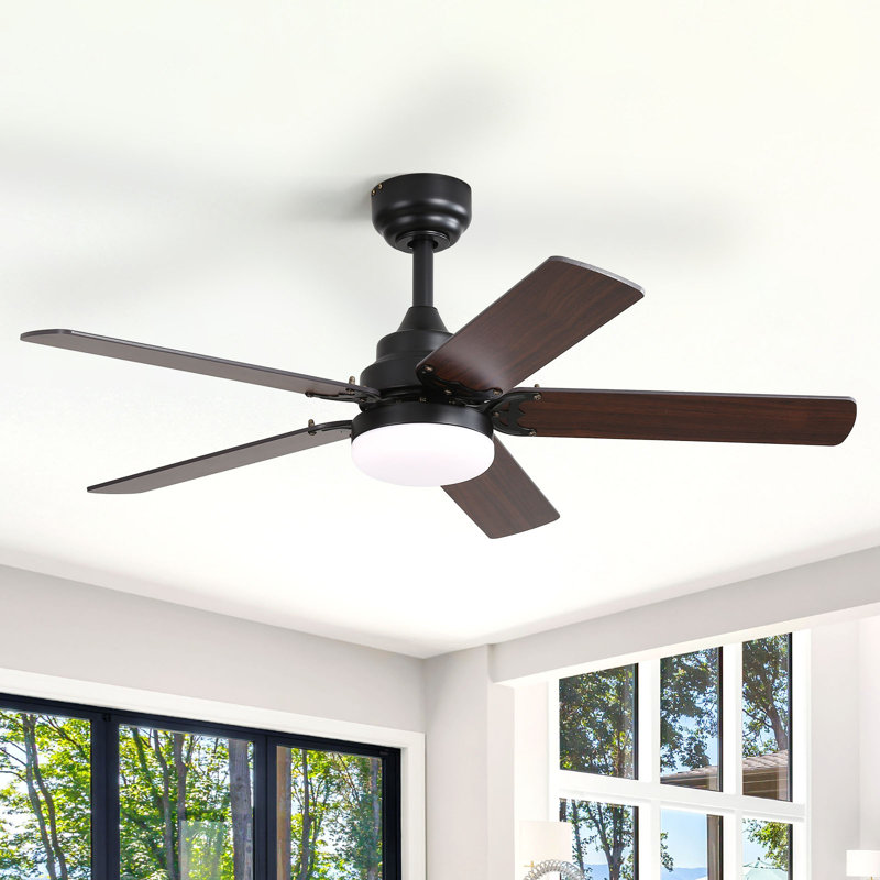Ventilateur de plafond à 5 pales de 42 pouces, télécommande, montage encastré