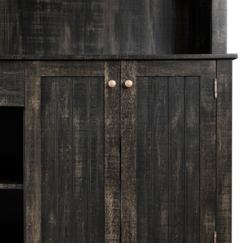 Dowdle Sideboard with Bar Hutch, Charcoal