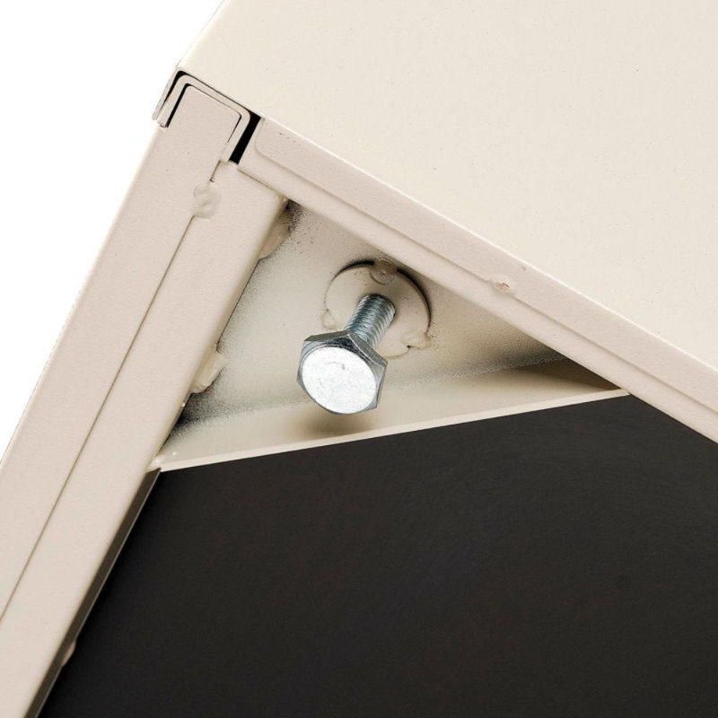 Putty 36" Steel 4-Drawer Lockable Lateral File Cabinet