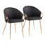 Chaise en métal et similicuir-210002443