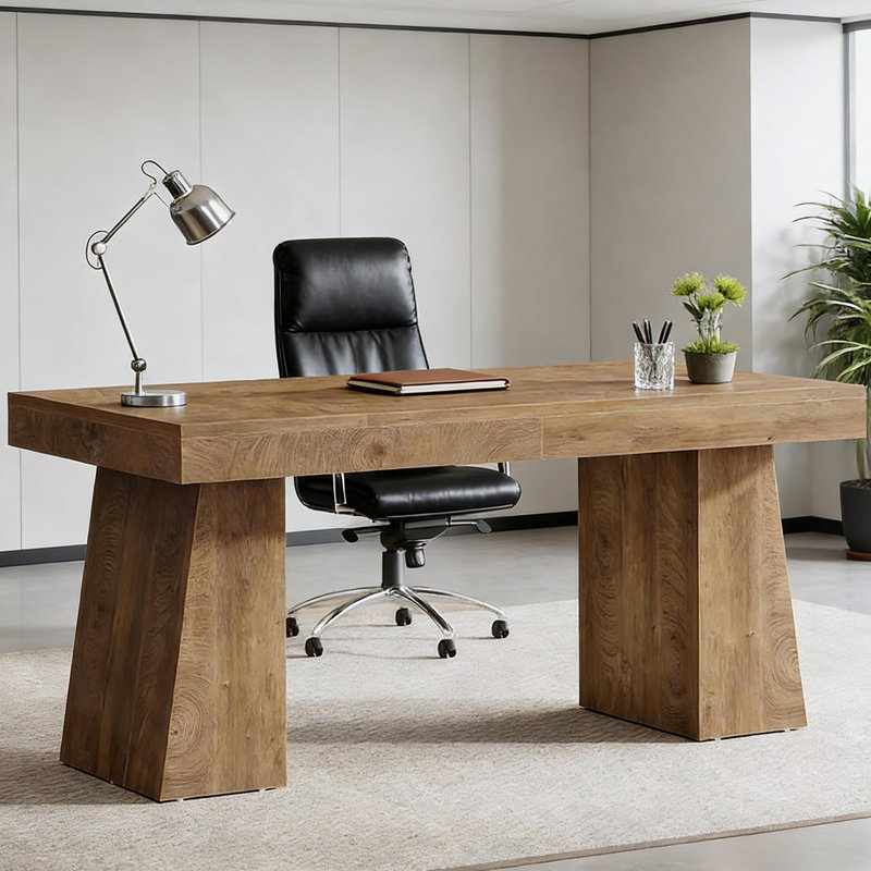 Bureau d'affaires, bureau d'ordinateur, bureau de direction, table de salle à manger, Marron clair