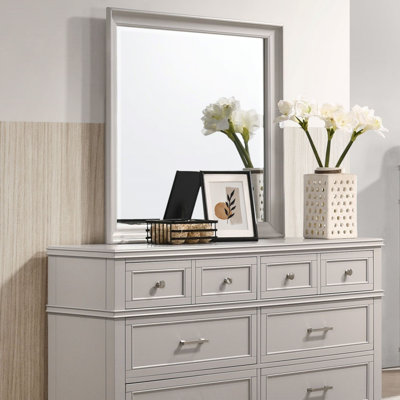 Miroir carré gris