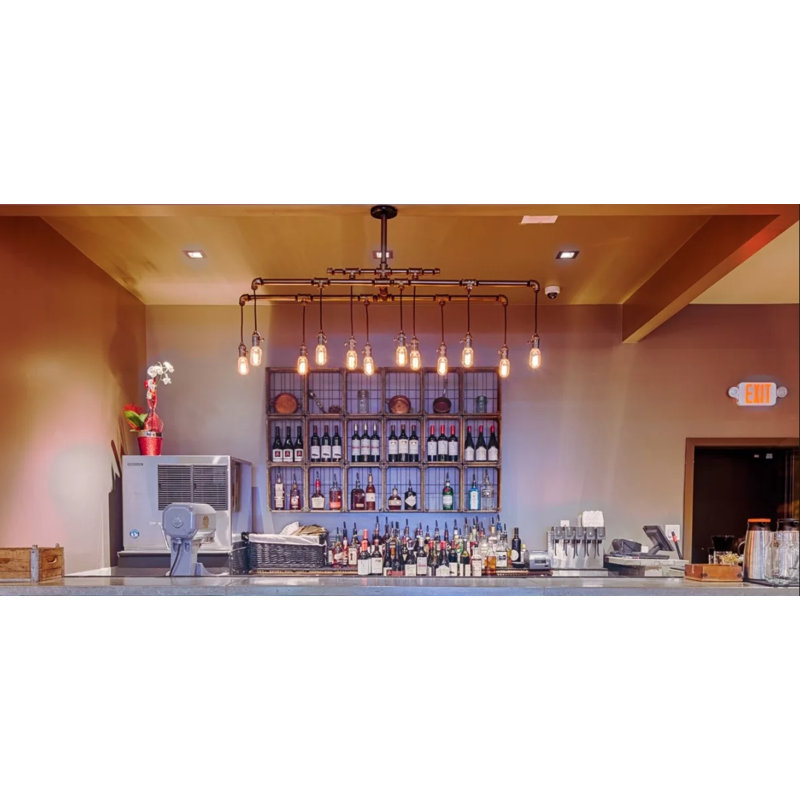 8 - Light Chandelier, 28" H x 51" W x 11" D