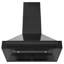 Black Studio 36" 700 CFM Convertible Wall Mount Range Hood in Black