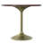 Radford 36"W Solid Mango Wood Round Dining Table, Contemporary Style with Metal Base, Seats 3