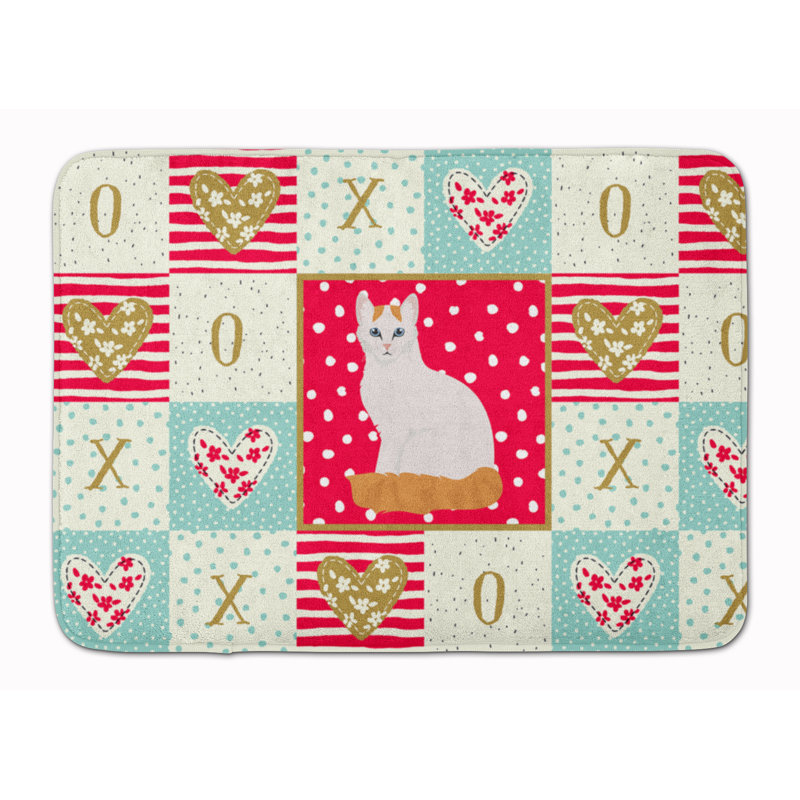 Tapis de cuisine à mousse mémoire cat love Charvi, Turc de Van 3
