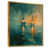 Toile avec cadre flottant or