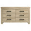 Commode de chambre 6 tiroirs Sansome