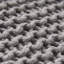 Tabouret de pieds en coton tricoté à la main gris doux - taille 16,3 pouces, perspective agréable, profond, large, grand