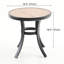 Ensemble bistro 3 pièces Leonard avec table basse en métal et 2 chaises en rotin pe