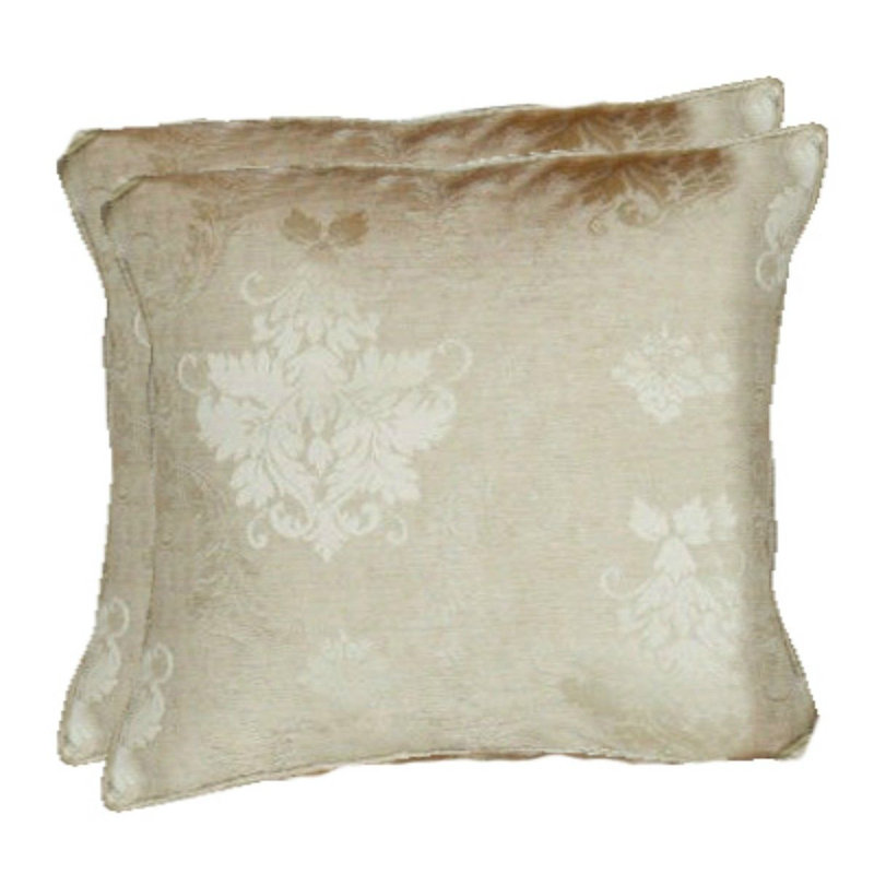 Virgina Floral Square Throw Pillow Cover, 45cm H x 45cm W, Beige
