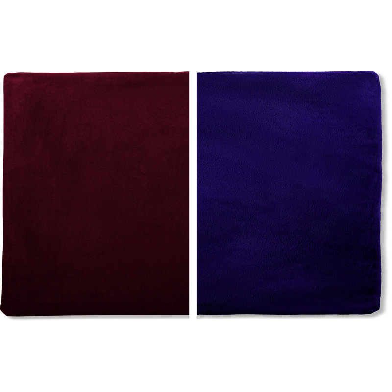 2 pièces luxueuses en duvet de qualité supérieure rectangulaire en duvet, Mauve / mauve