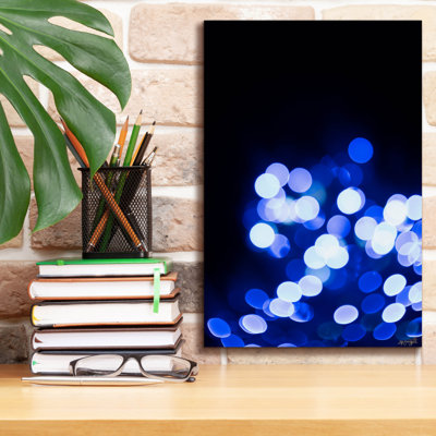  'Bokeh Blue Cluster 1' by Life BeautifuLEE Canvas Wall Art, 12" x 18"