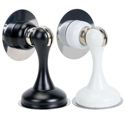 Door Stoppers Magnetic Door Catch - 2 Pack Stainless Steel Door Stops for Wall and Floor Mounting