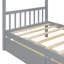 Lit en bois avec tiroirs-437398