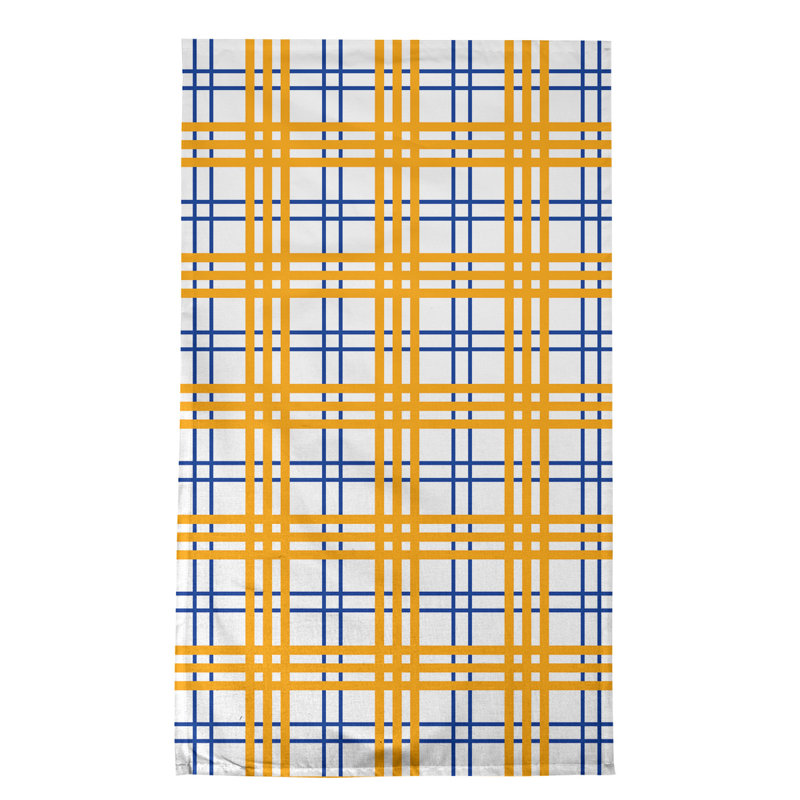 Torchon de luxe LA football, Blanc / jaune / bleu, Mélange de coton
