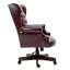 Fauteuil de direction avec dossier haut en cuir de polyuréthane bourgogne ergonomique pour la maison ou le bureau