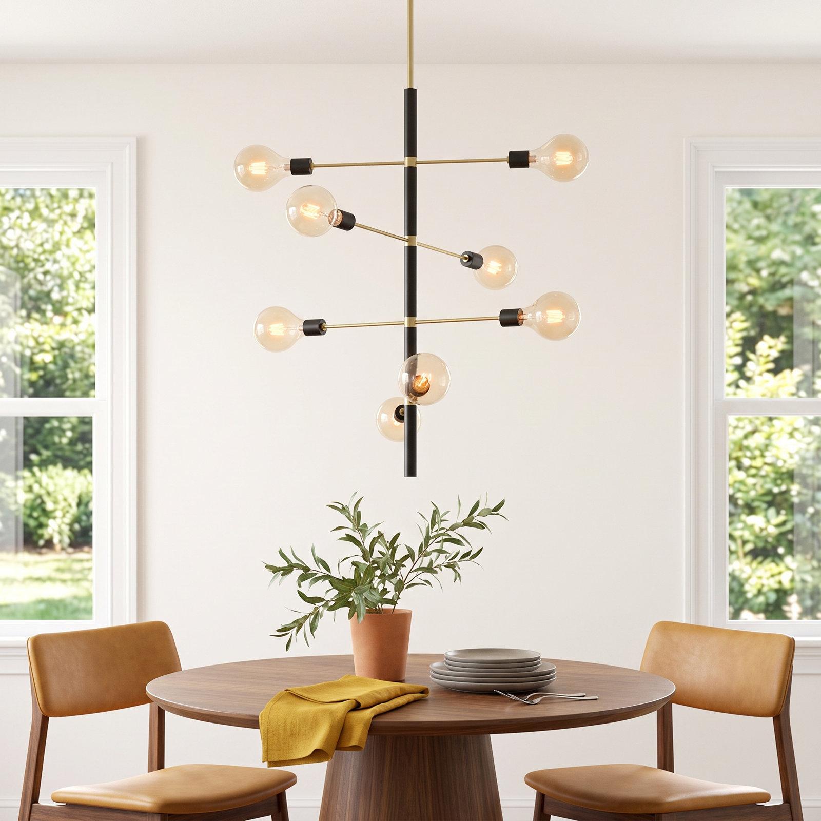 Christopher 8 - Light Sputnik Chandelier, Aged Brass