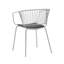 Boghos 44cm H Metal Slat Back Armchair-628015686