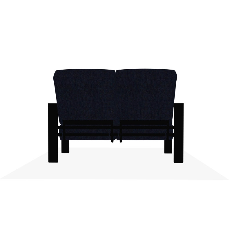 Causeuse Larssen, Spectre indigo Sunbrella®, Noir