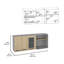 Armoire murale, support, armoire en verre, porte double