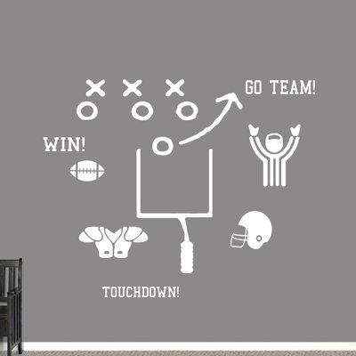 Décalcomanie murale ensemble de football Hedgepeth