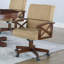 Upholstered Swivel Dining and Game Chair Tobacco