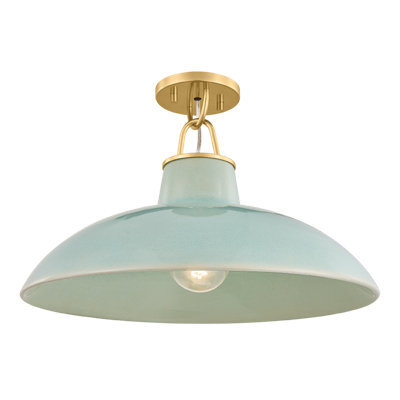 Pottersville 1-Light Ceramic Flush Mount