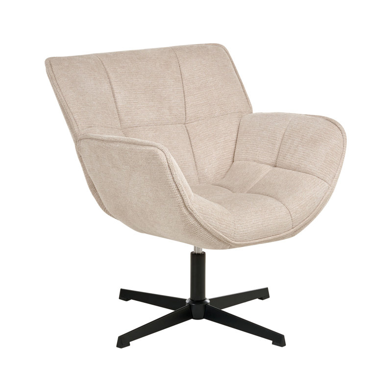 Swivel Armchair AUMA Fabric, Beige