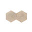 Carreau de marbre cannelé hexagonal 3D, 1 boîte, 12 pièces