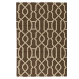 Flatweave Wool Area Rug in Espresso