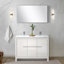 Meuble-lavabo double bleu marine 48 po X P 20 po D, ensemble en marbre de culture et robinet chromé-117978730-117978724