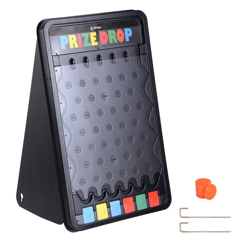 WinSpin 30 "x 19" prix pliable support de jeu de plateau de plateau de disque personnalisable 6 fentes avec 10 rondelles pour Carnaval Fête commerciale