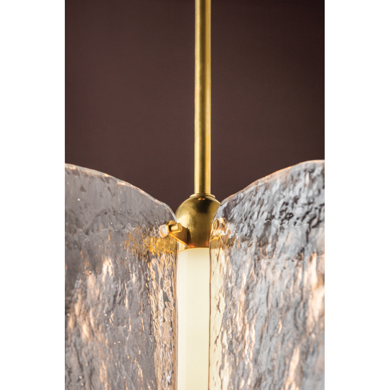 Luminaire suspendu 1 lumière à DEL Freya, H 19,25 po x l 30,5 po x P 30,5 po