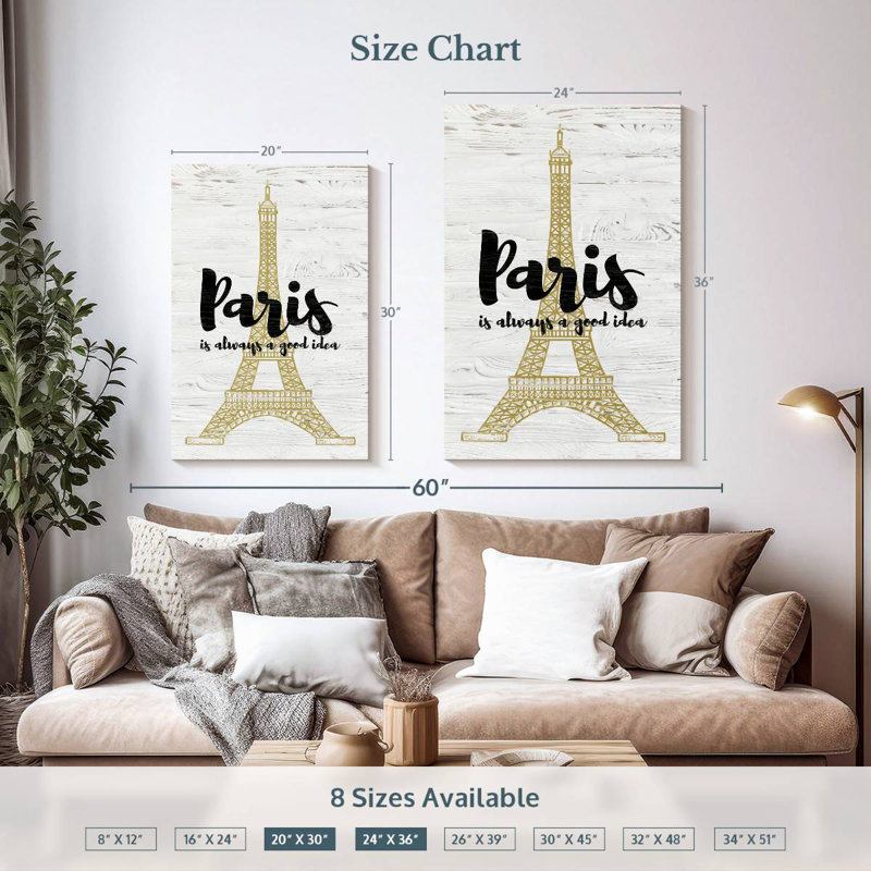 Tergel Paris Escapade, 36" H x 24" W