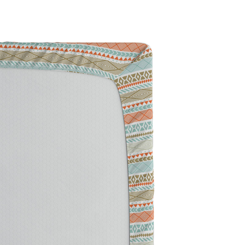Microfiber Geometric Fitted Sheet, Full Fitted Sheet