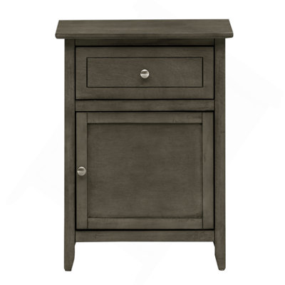 Table de chevet chic et transitionnelle grise