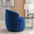 Comfortable Velvet Swivel Accent Armchair Barrel Chair With Sturdy Wooden Frame And Rotating Base For Indoor Use-642894748
