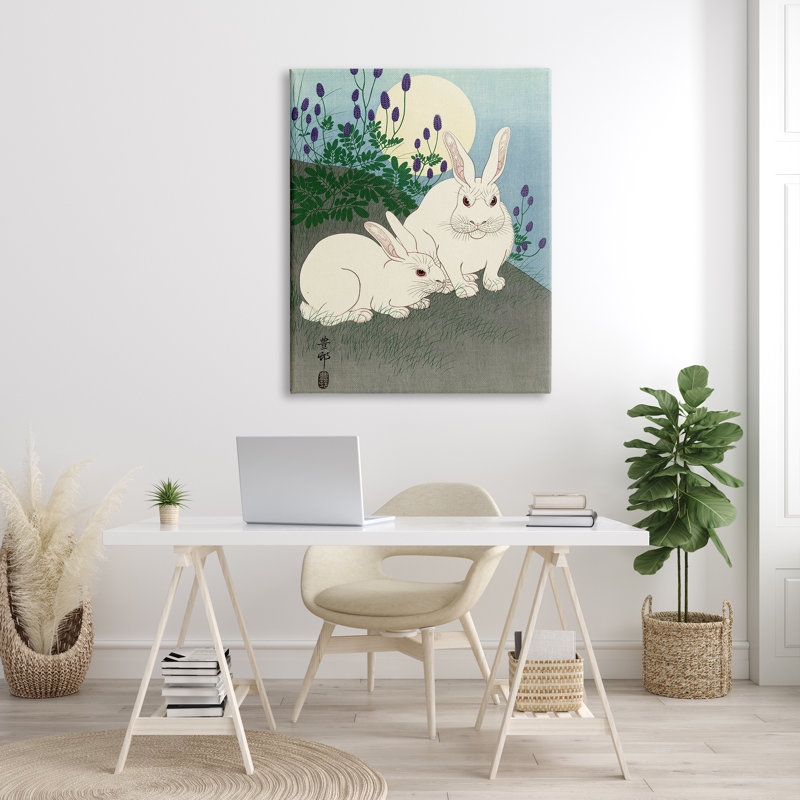 Peinture classique par Ohara Koson - peinture sur toile, Toile tendue, H 48 po x l 36 po x P 1,5 po