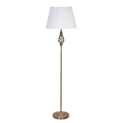 Backus 165cm Traditional Twist Antique Floor Lamp