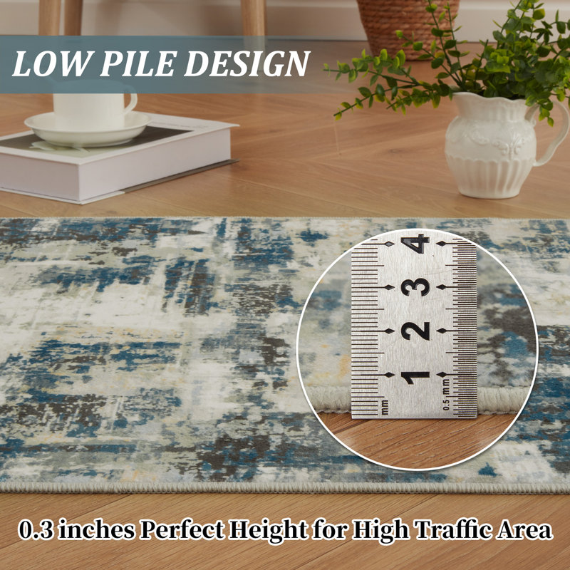 Rugs for Living Room Washable Rugs for Living Room Non Slip Bedroom Rug Non-Shedding Floor Carpet for Farmhouse Home Office