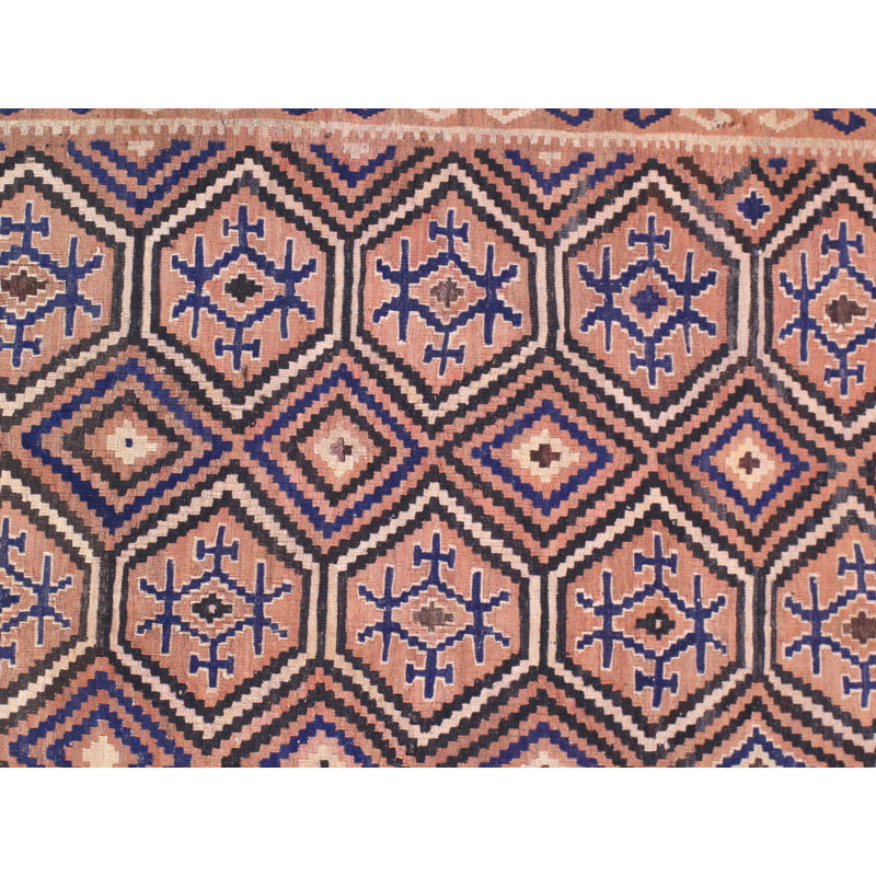 Afghan Wool Southwestern Area Rug in Brown