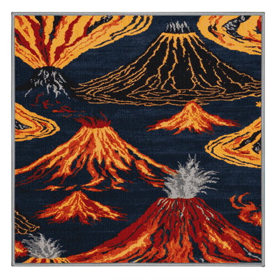 Machine Washable Space Purple Area Rug