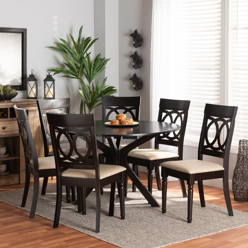 Hairo 6 - Person Pedestal Dining Set